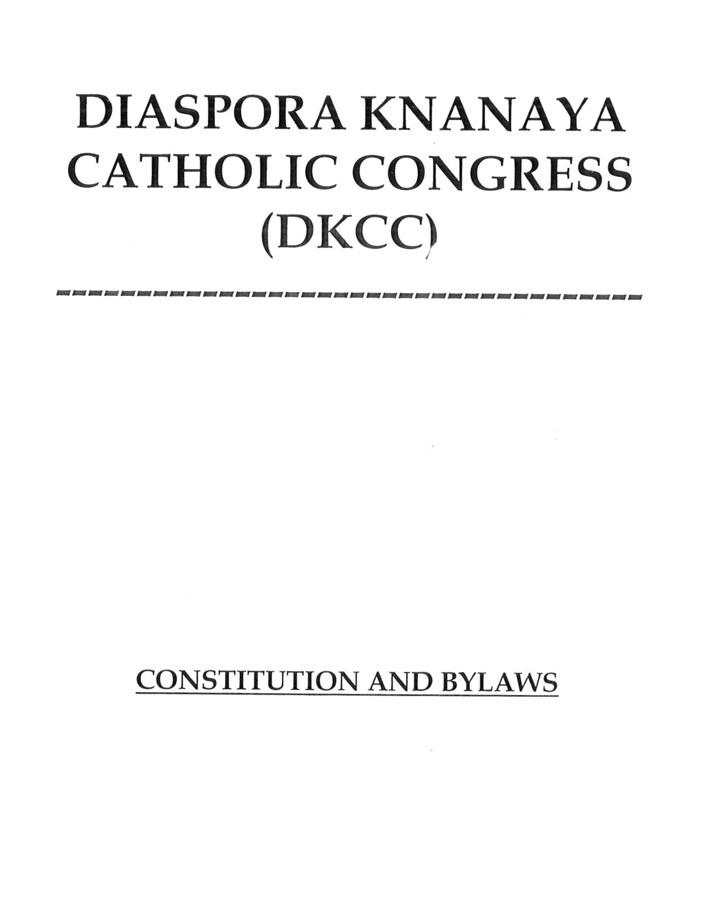 DKCC Constitution 2011