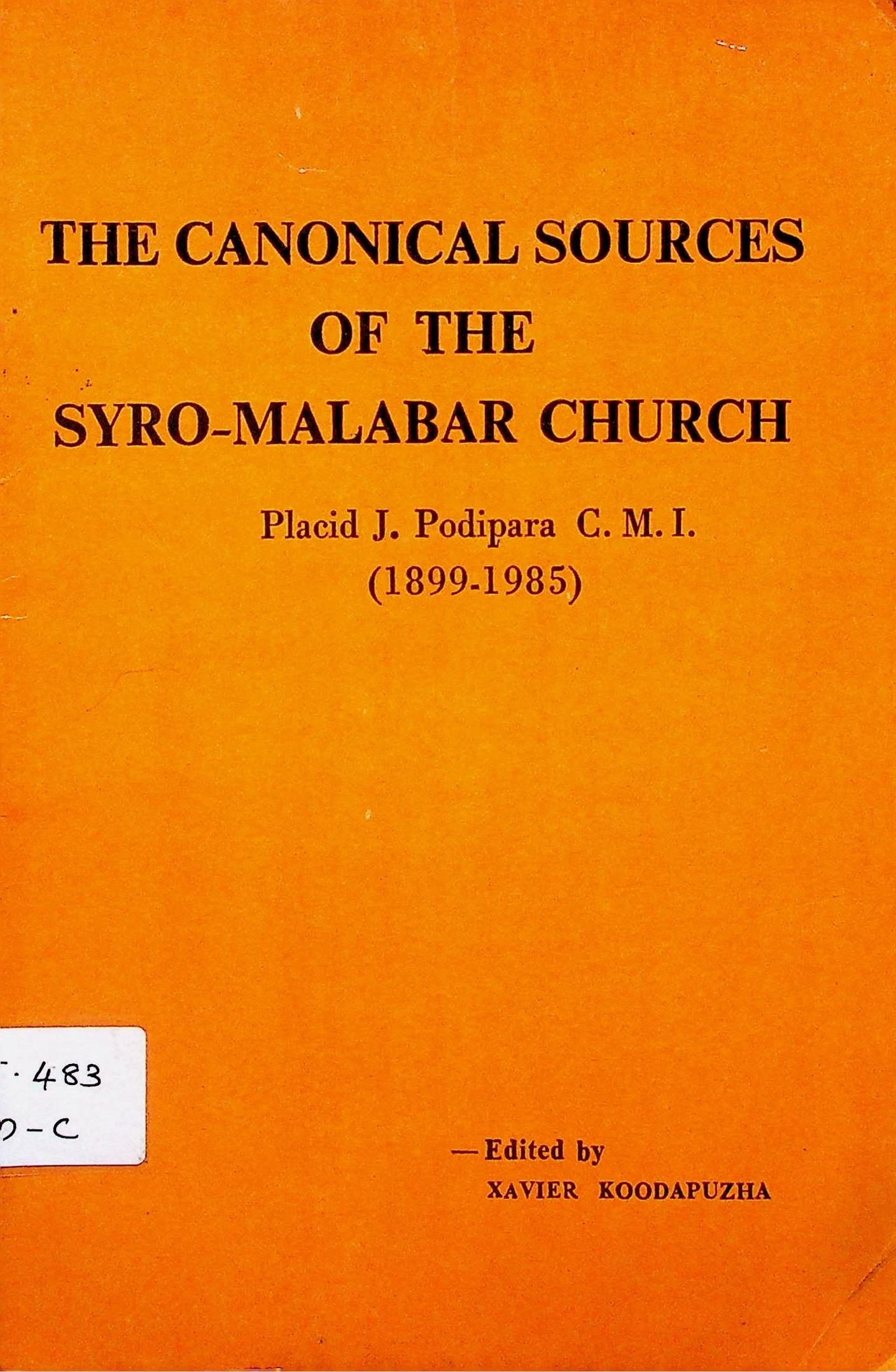 Canonical Sources of the Syro-Malabar Church