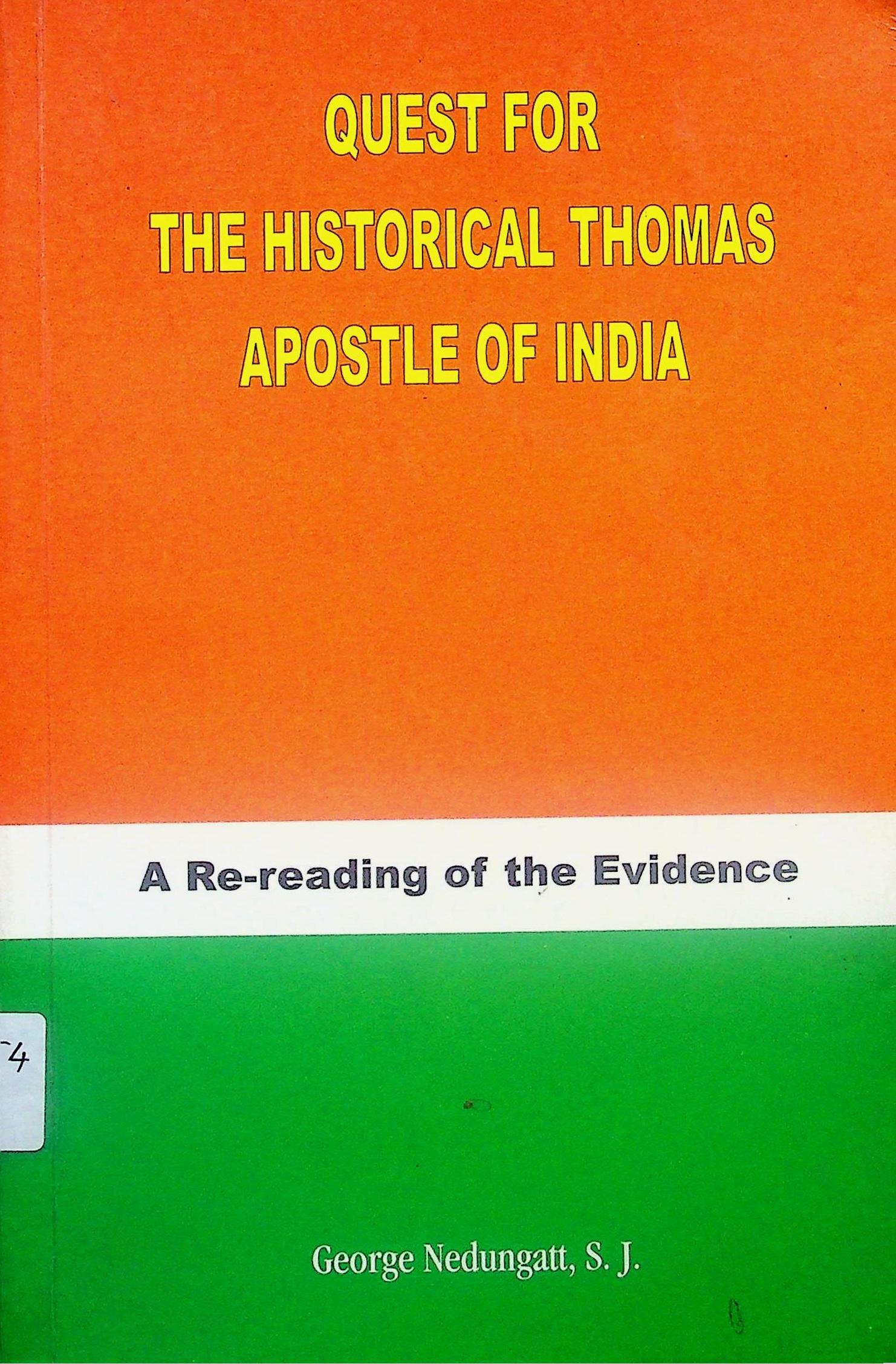 Quest for the Historical Thomas Apostle of India
